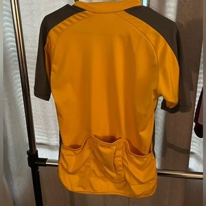 Yellow and grey cycling top
